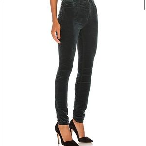 J Brand High Rise Velveteen Skinny in Moorland